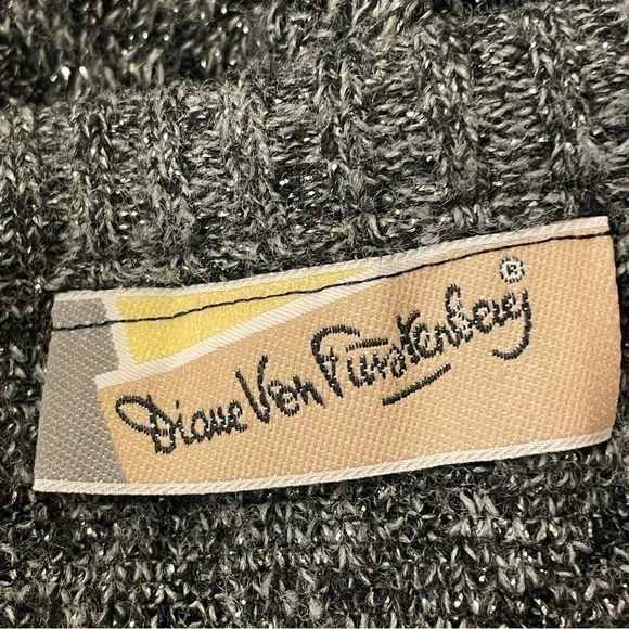 DIANE VON FURSTENBERG Vintage 80sTurtleneck Cardigan Sweater Set
